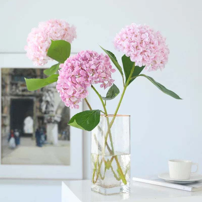 58cm Beautiful Silk Artificial Flowers Hydrangea Flower Bouquet for  2026 Party Wedding Room Table Decoration Floral Arrangement