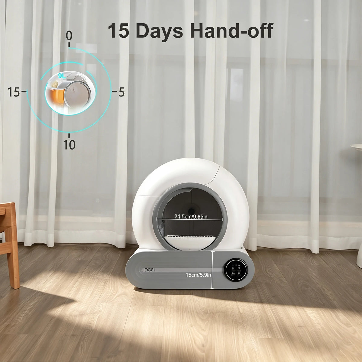 DOEL 2026 Upgrade Automatic Smart Litter Box With 65L Capacity