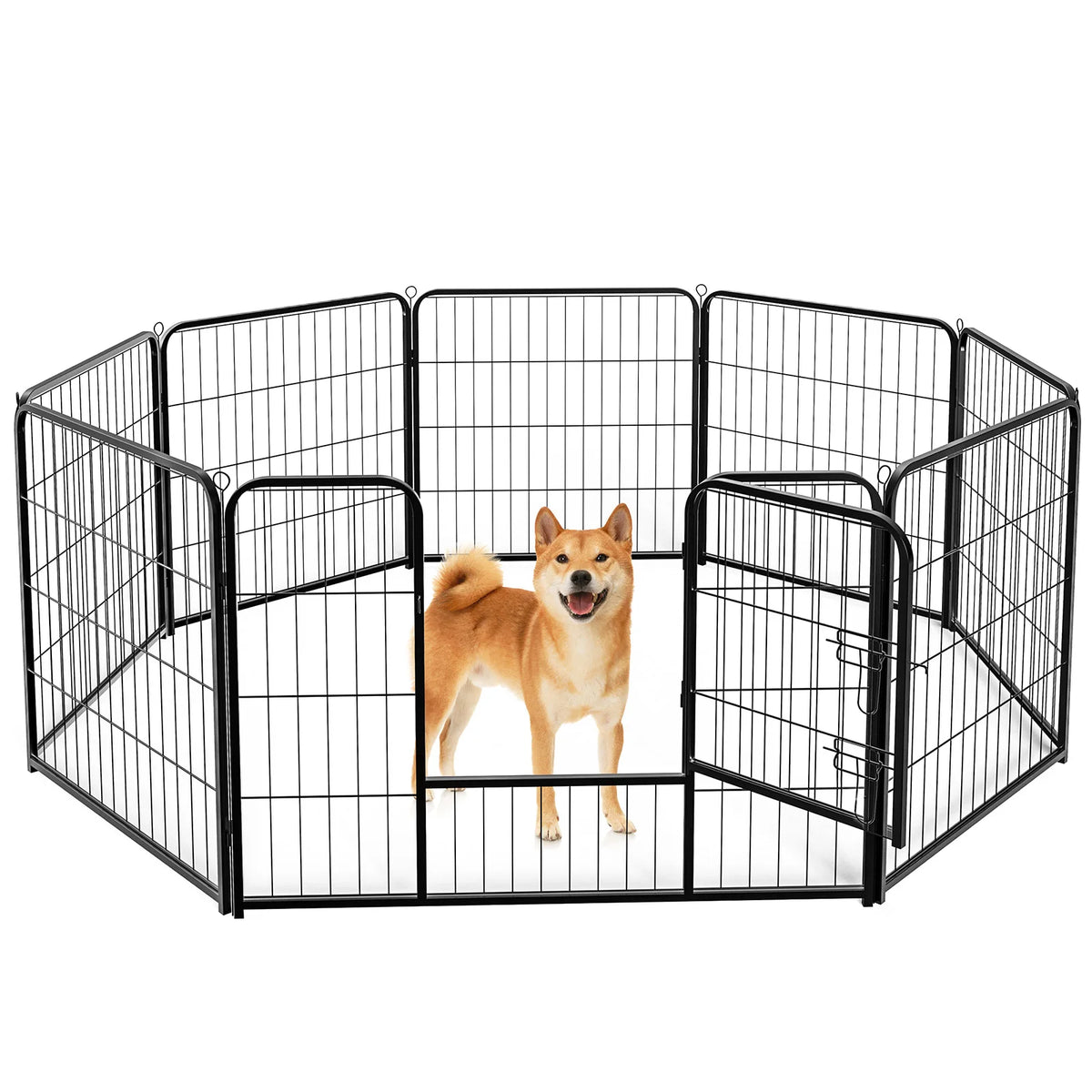 JHK Metal Foldable Dog Playpen For Indoor And Outdoor Exercise