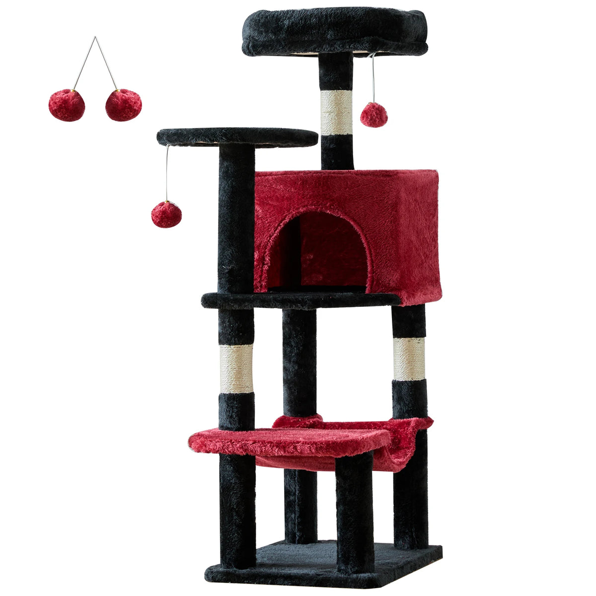 JHK Cat Tree Tower For Indoor Cats Multi Level Sisal Scratching Posts