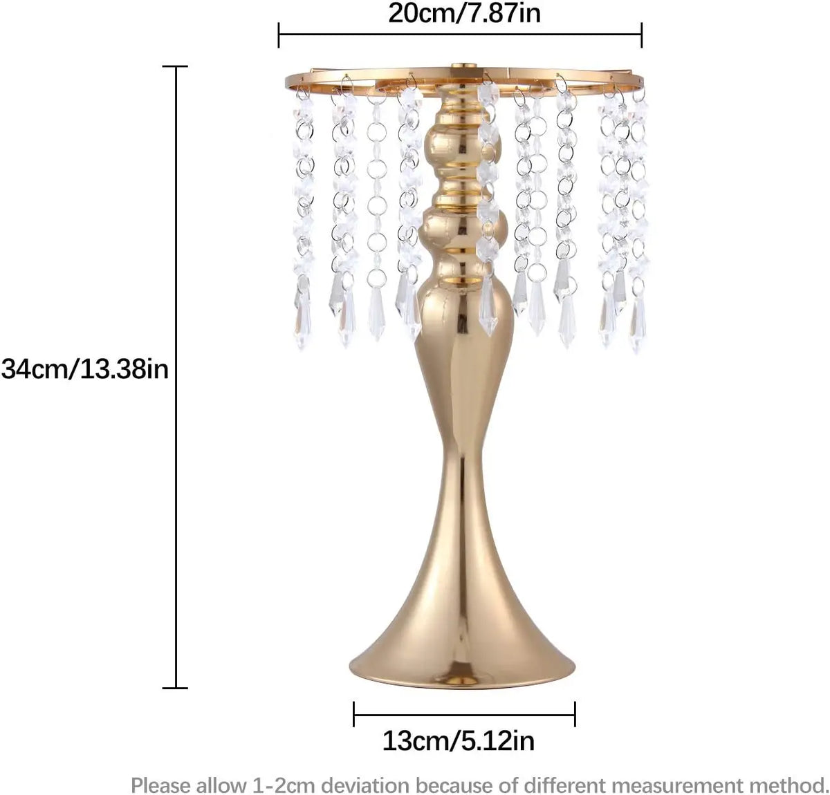 Gold Metal Vases for Wedding Centerpieces 4 Pcs, Tall Flower Vase for Table Decorations with Shiny Gold Finish, Elegant Trumpet Centerpiece Stand for Anniversary Party Birthday Home Decor
