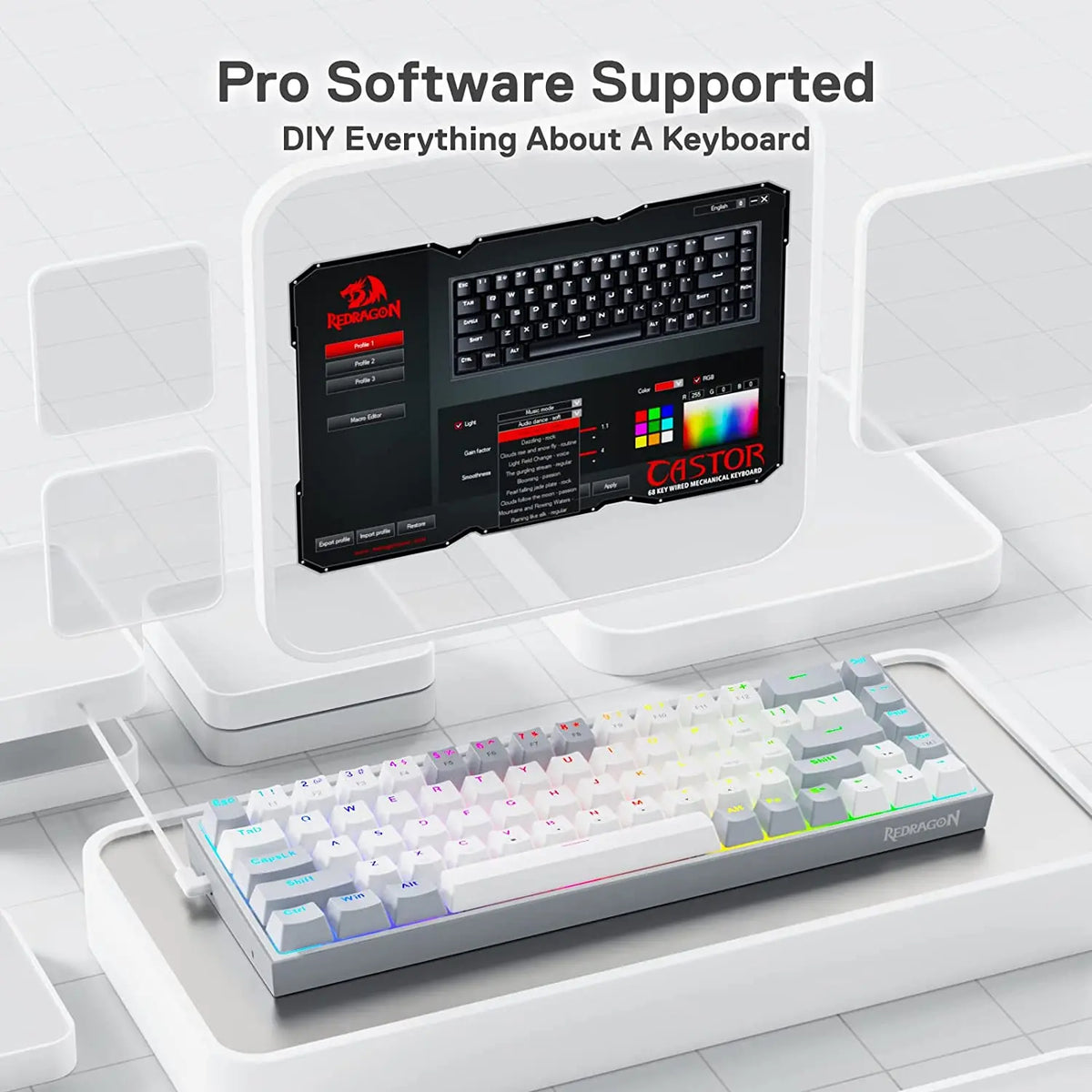 Redragon K631 Hot Swappable RGB Mechanical Gaming Keyboard
