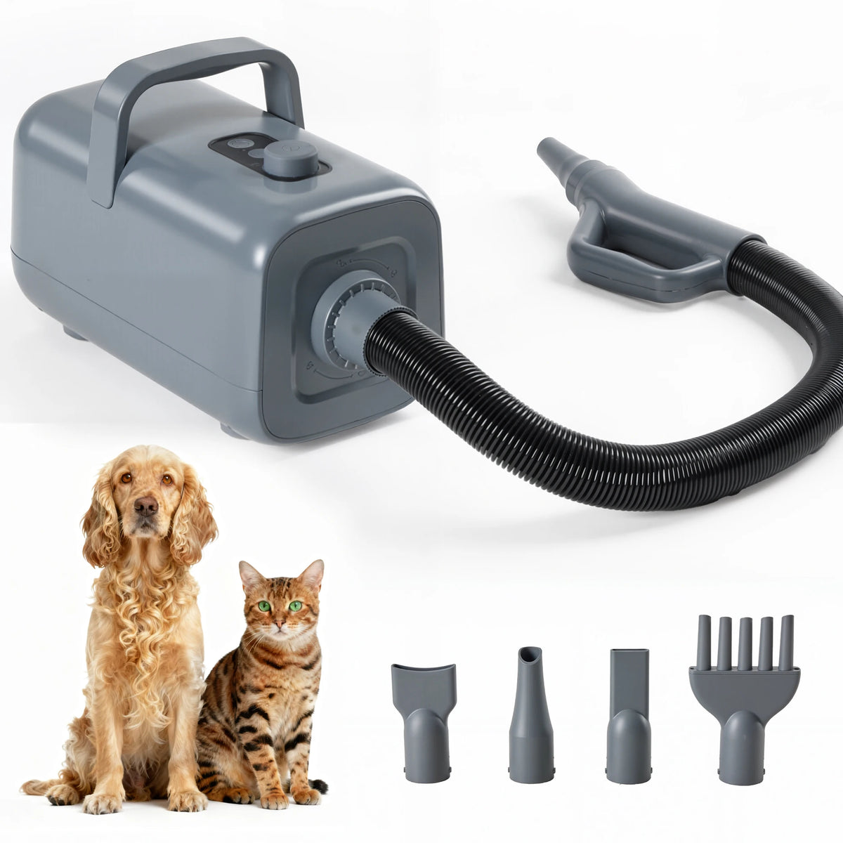 JHK Grooming Vacuum Blow Dryer Kit With Adjustable Heat Settings