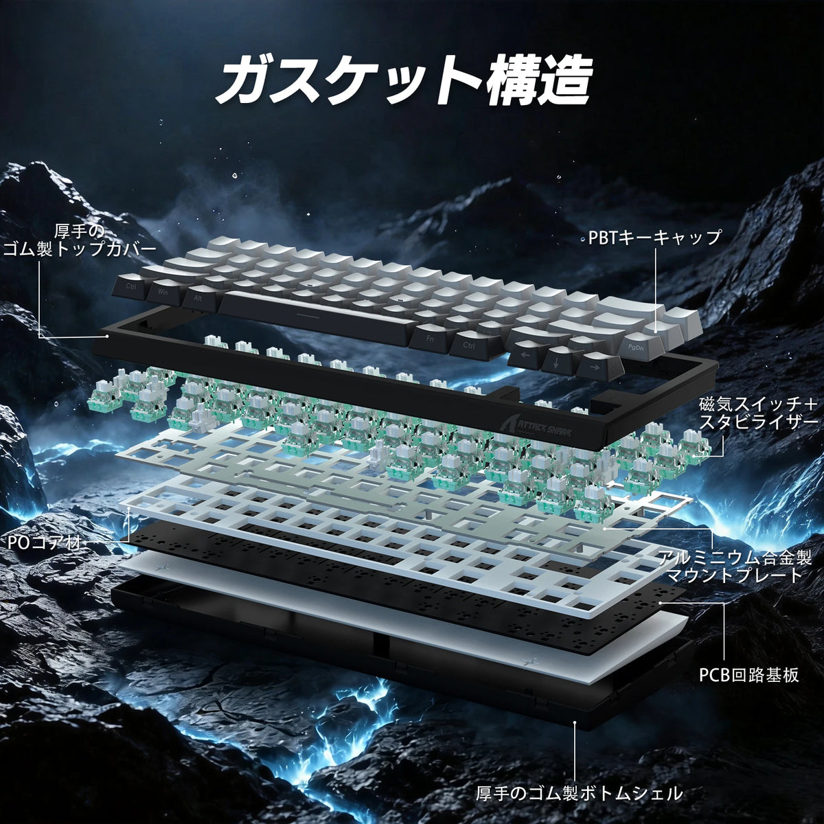 Attack Shark X68HE Mechanical Keyboard And R1 Wireless Mouse Combo