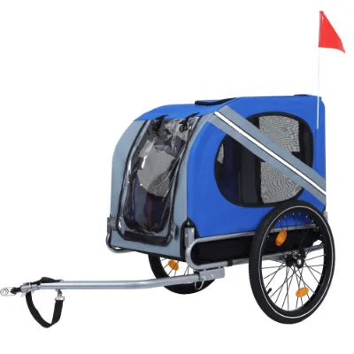 Foldable Dog Bicycle Trailer With Steel Frame for Outdoor Adventures