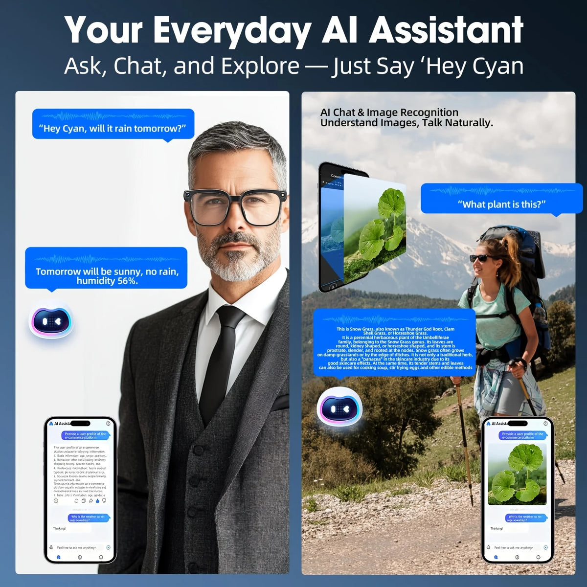 Smart Camera Glasses With 8MP HD Video And Bluetooth Translation