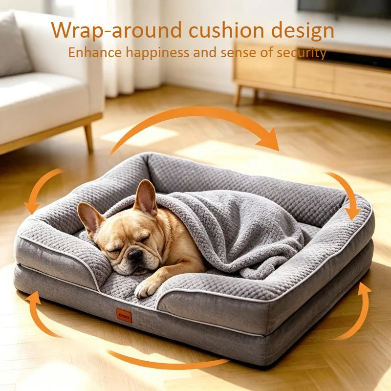 Orthopedic Dog Sofa Bed With Memory Foam And Waterproof Cover
