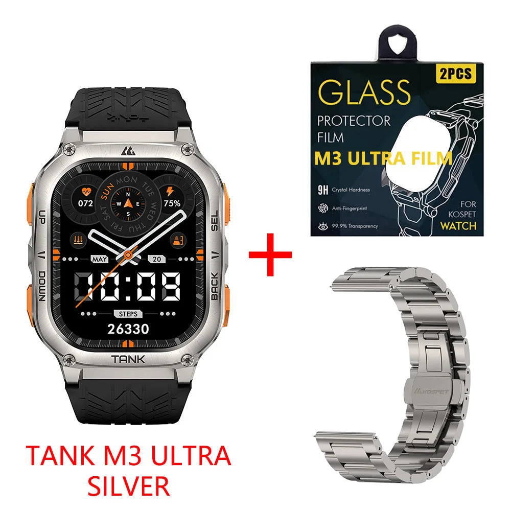 KOSPET Tank M3 Ultra GPS Waterproof Smartwatch With Bluetooth Calling