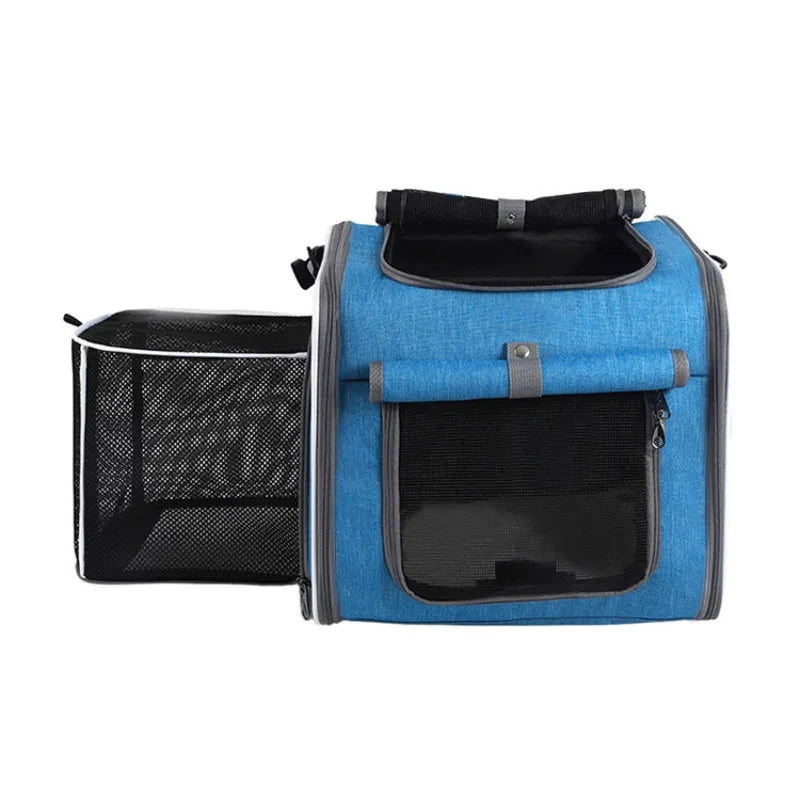 Expandable Cat Carrier Backpack for Travel and Bike Friendly Transport