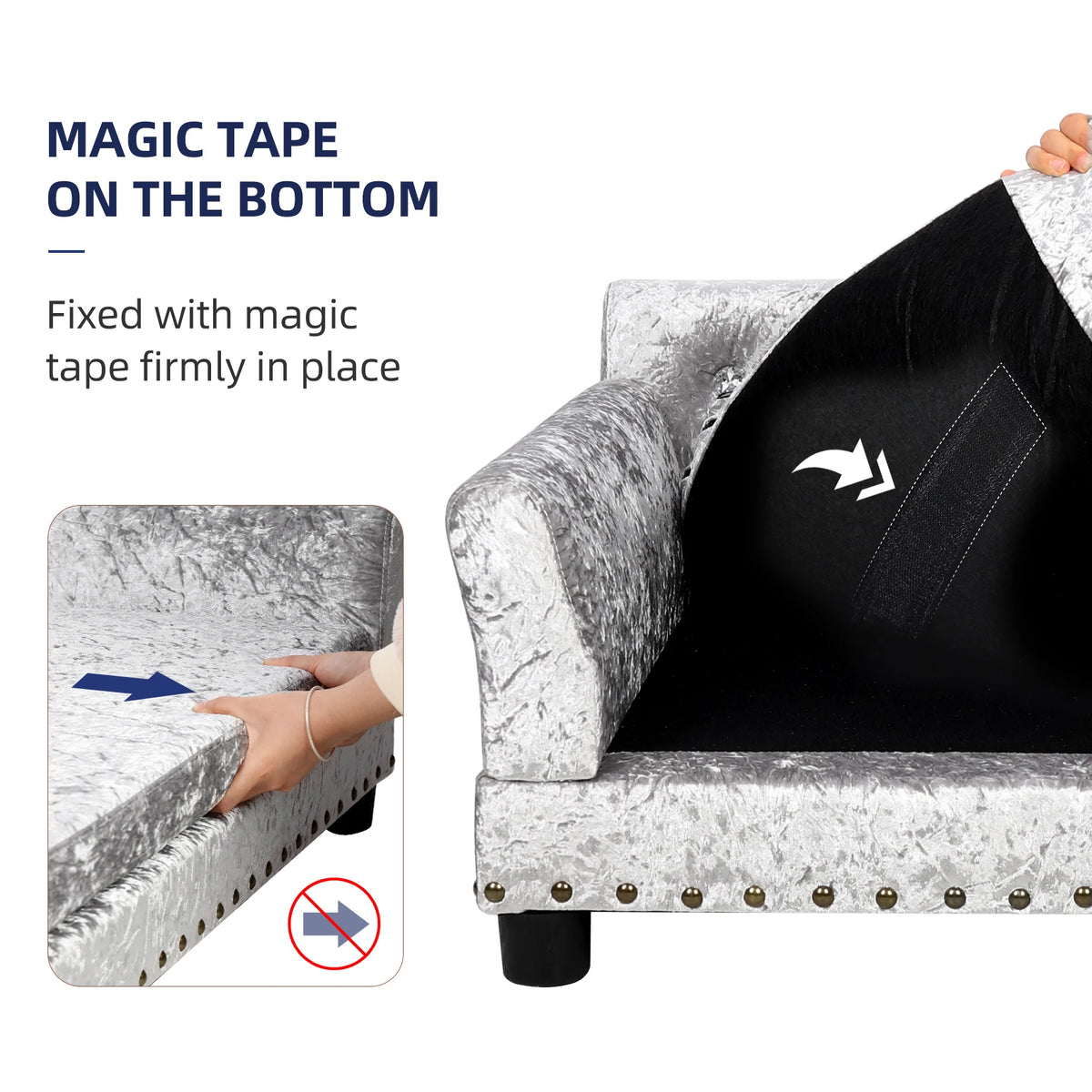 BINGOPAW Elevated Dog Sofa Bed With Removable Cushion