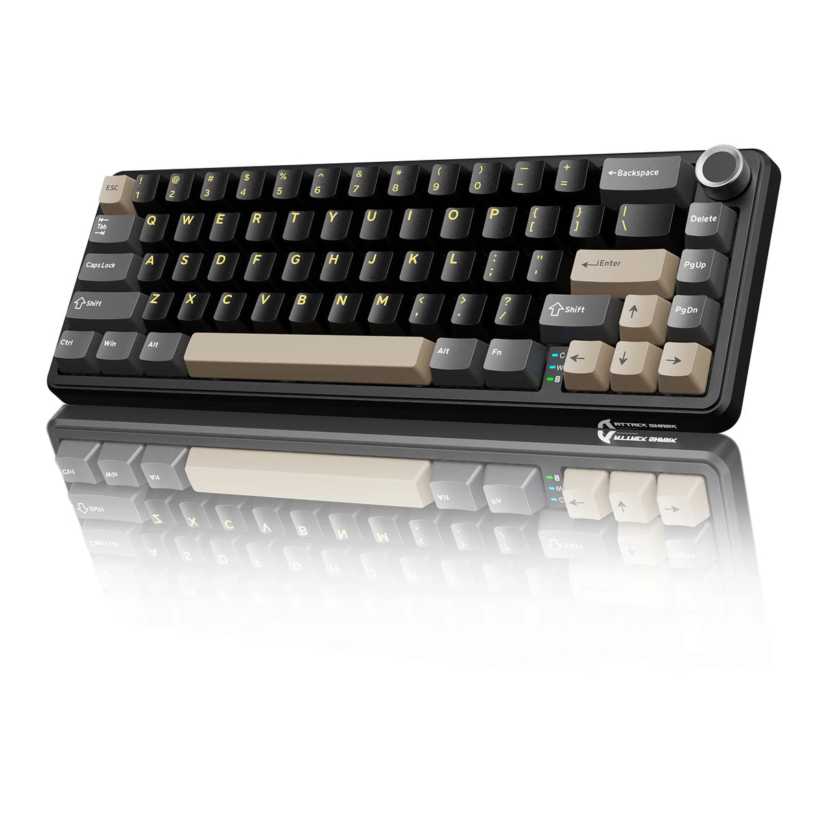 Attack Shark Wireless Mechanical Keyboard With Knob And RGB Lighting