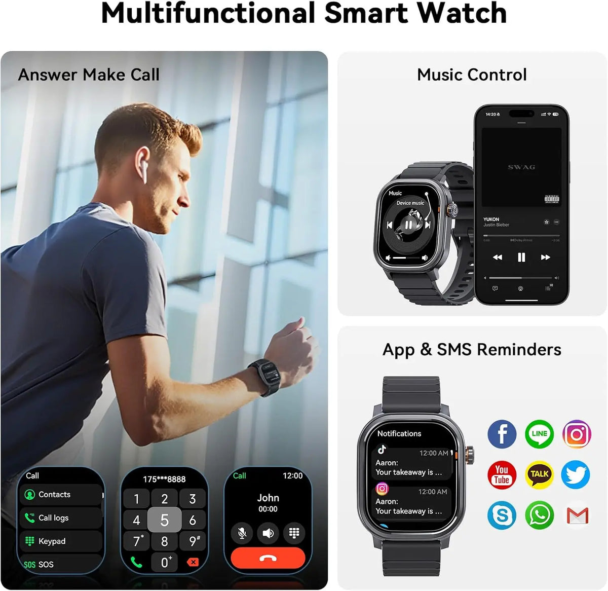 KOSPET Pulse AMOLED Smartwatch With Bluetooth Calling And Fitness Monitoring