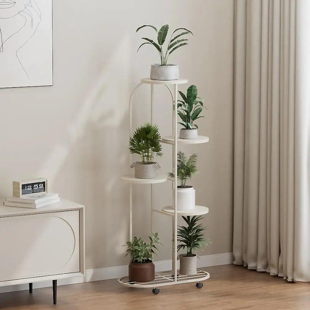 4/5 Tier Metal Plant Stand for Indoor Outdoor Plant Shelf for Multiple Plants Flower Pot Holder Display Stand for Balcony Garden