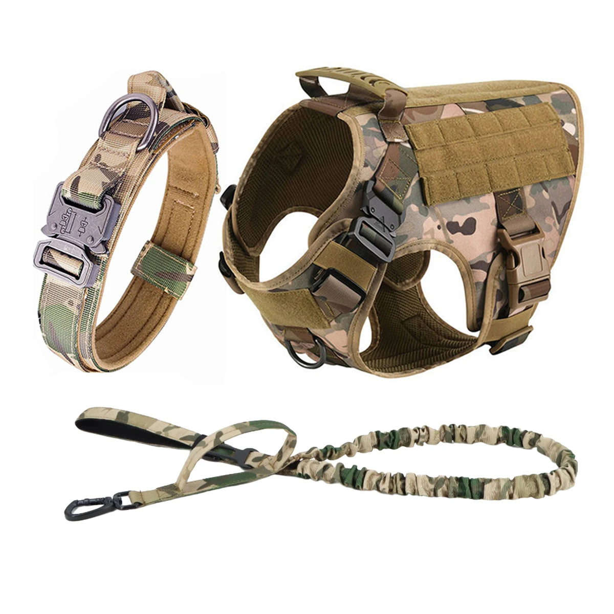 Adjustable Tactical Nylon Dog Harness With Quick Release