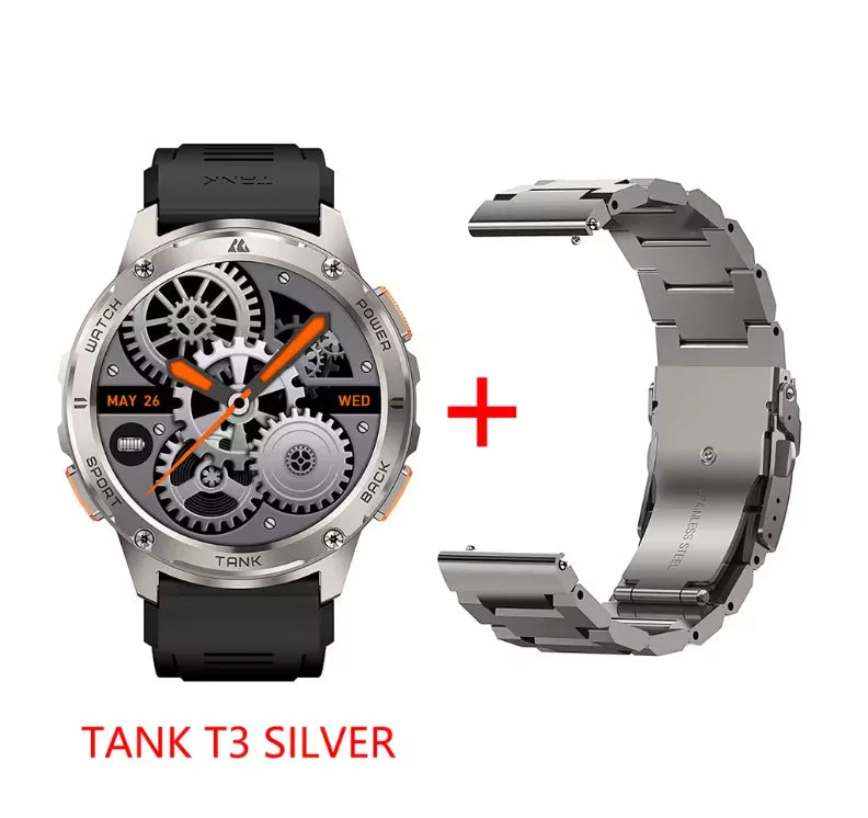 KOSPET Tank T3 AMOLED Smartwatch With Bluetooth Calling Fitness Tracking