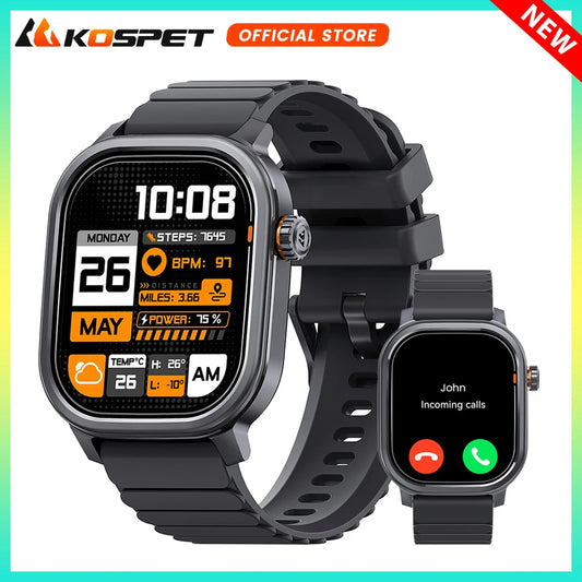 KOSPET Pulse AMOLED Smartwatch With Bluetooth Calling And Fitness Monitoring