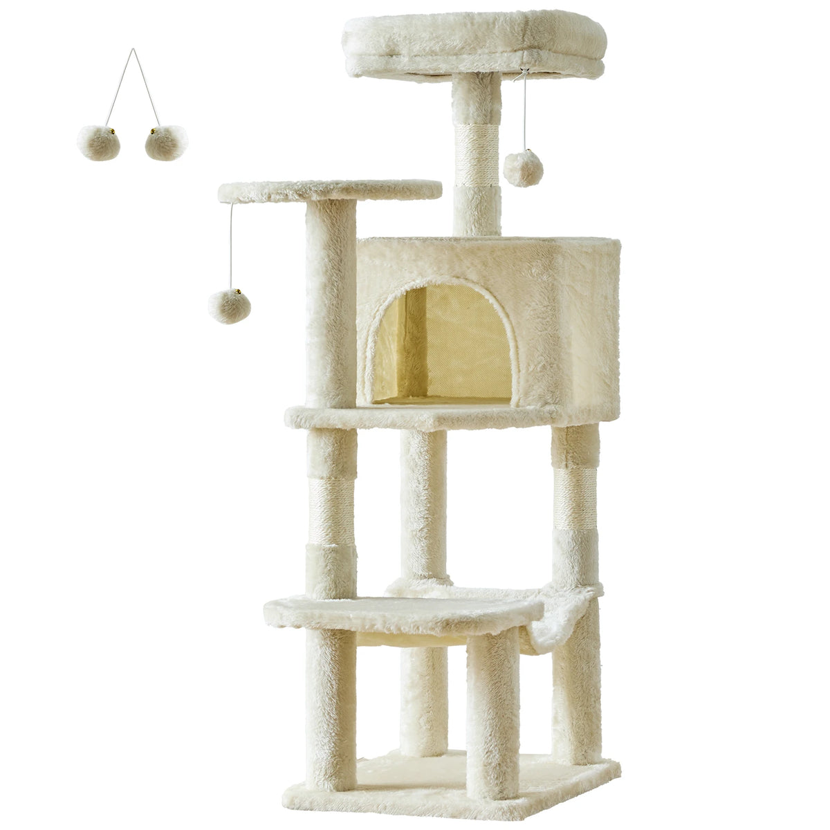 JHK Cat Tree Tower For Indoor Cats Multi Level Sisal Scratching Posts