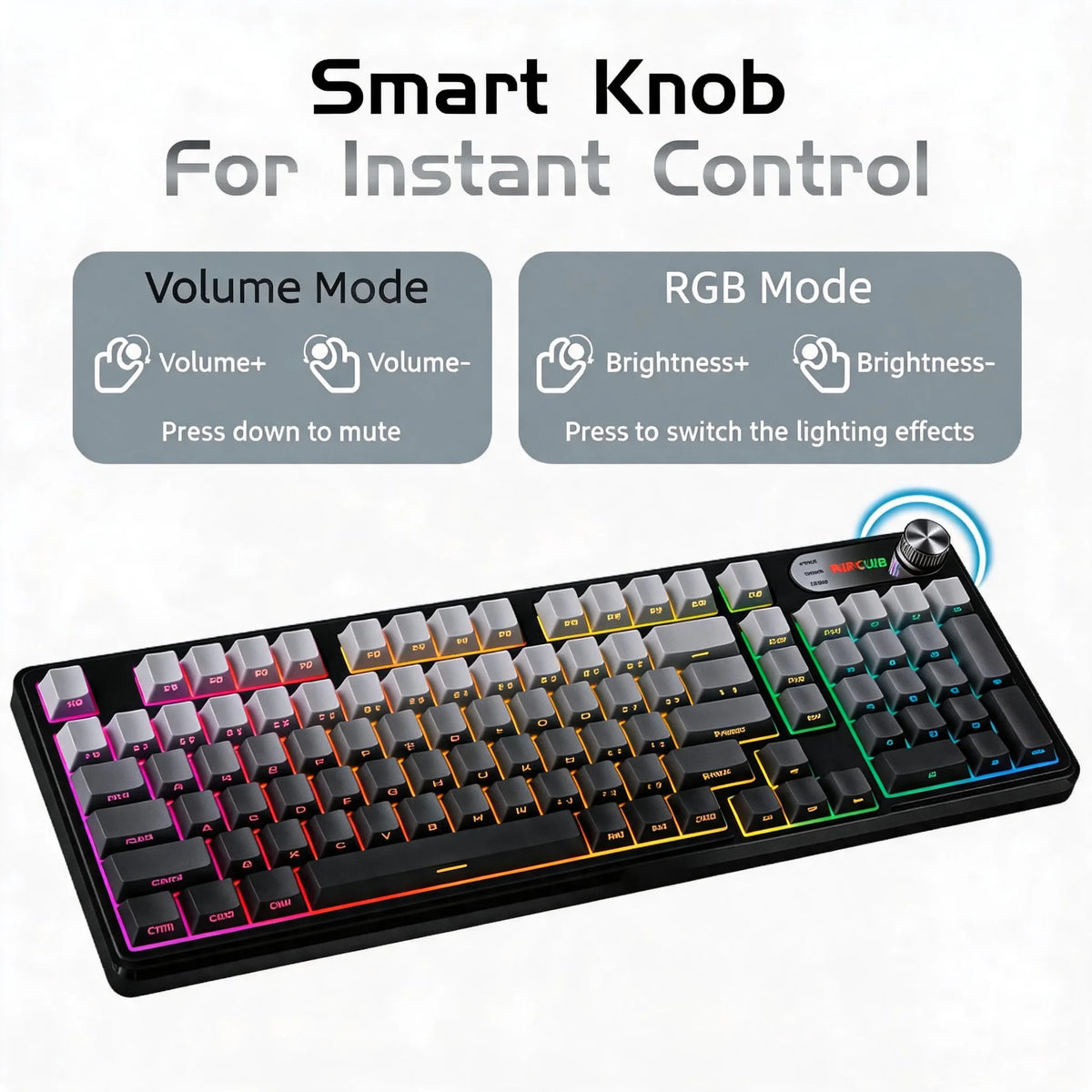 Tri Mode Wireless 98 Key Mechanical Style RGB Keyboard