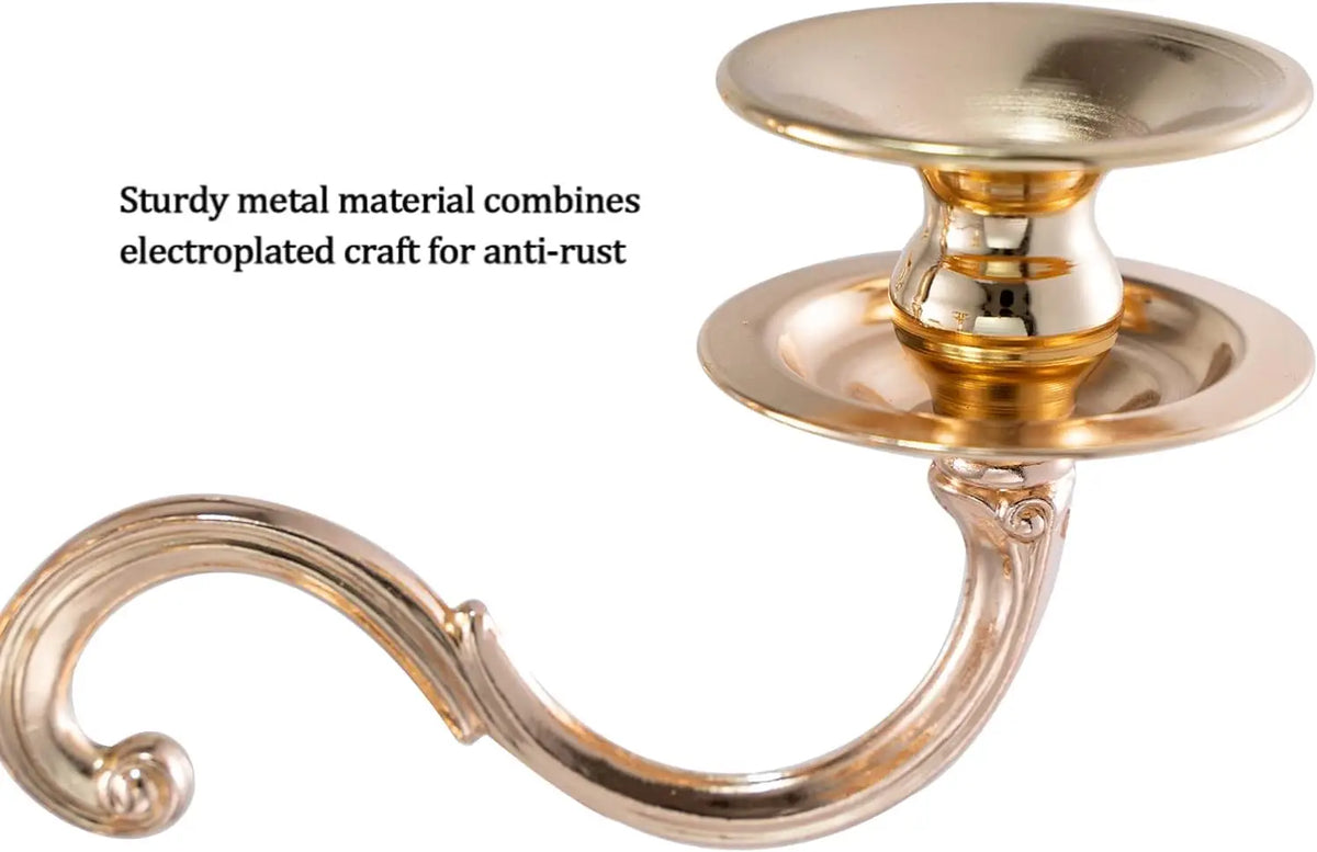 4Pcs 5 Arm Candelabra Candle Holder for Table Centerpieces Gold Metal Candlestick Holder for Wedding Decorative(28 Inch Tall)