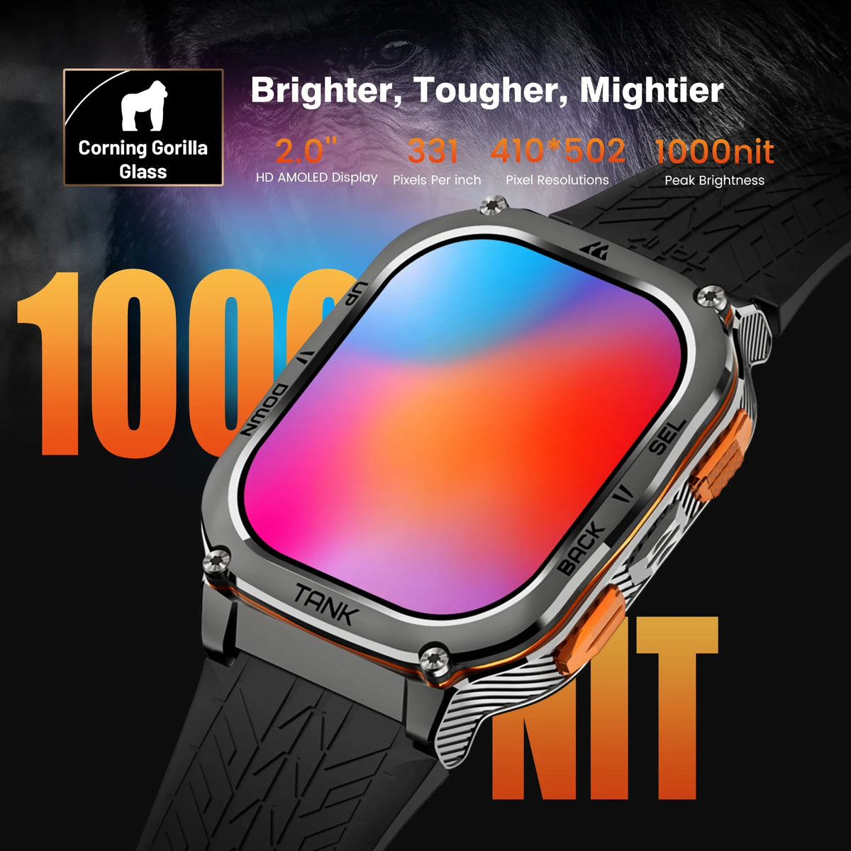 KOSPET Tank M3 Ultra GPS Waterproof Smartwatch With Bluetooth Calling