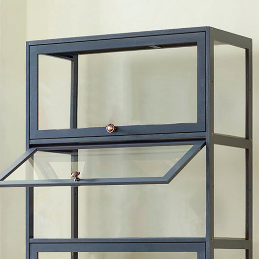 Black 3 Door Acrylic Display Case for Anime Figures Collectibles Detachable Shelves Dustproof US Stock