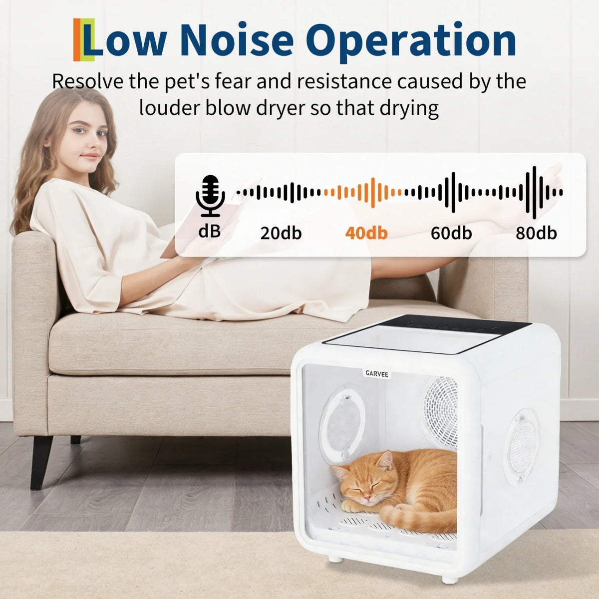 HiMISS Automatic Pet Drying Box With Quiet Smart Temperature Control