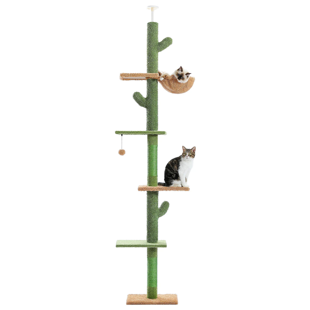 PAWZ Road Five-Tier Floor To Ceiling Cat Tree With Hammock