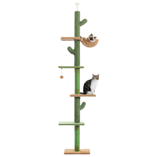 PAWZ Road Five-Tier Floor To Ceiling Cat Tree With Hammock