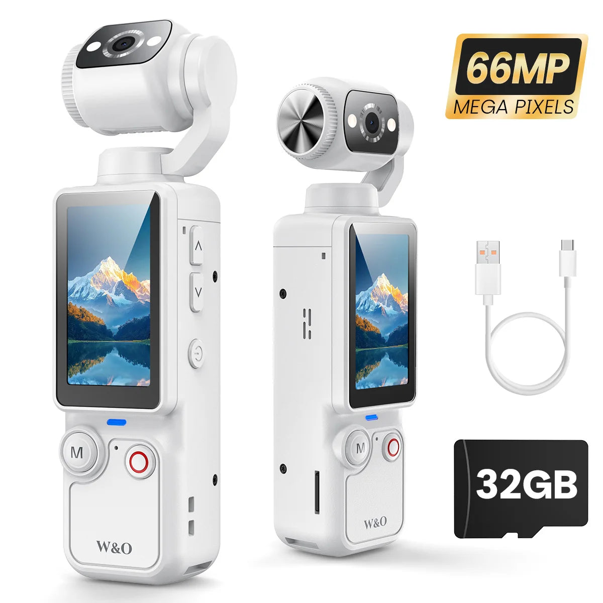 W&O 2.5K Digital Camera With 16X Zoom And Rotating Lens