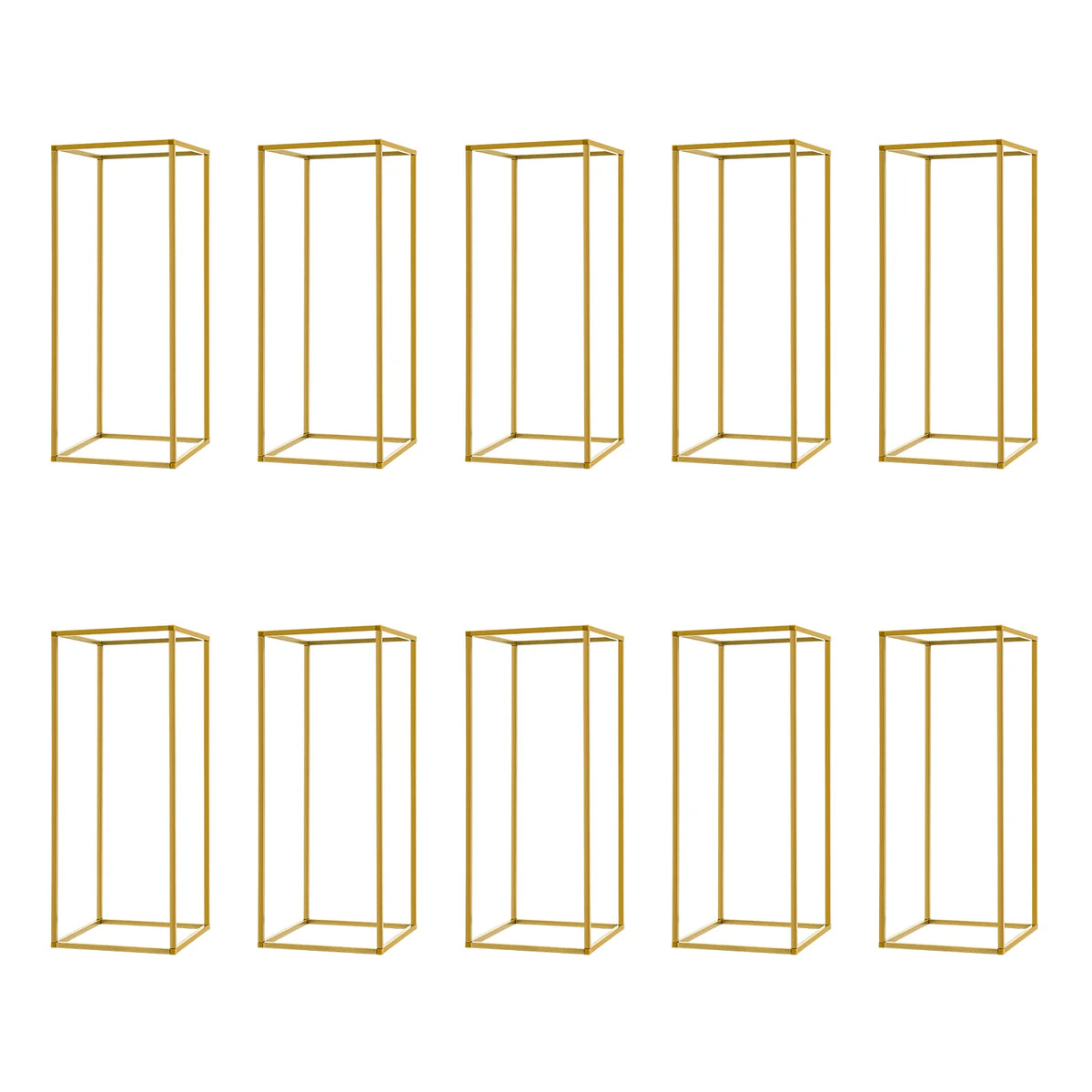 10PCS Metal Flower Stand Floor Vases Flowers Column Stand Road Lead Rack for Wedding Party Birthday Anniversary Decor 24*24*60cm