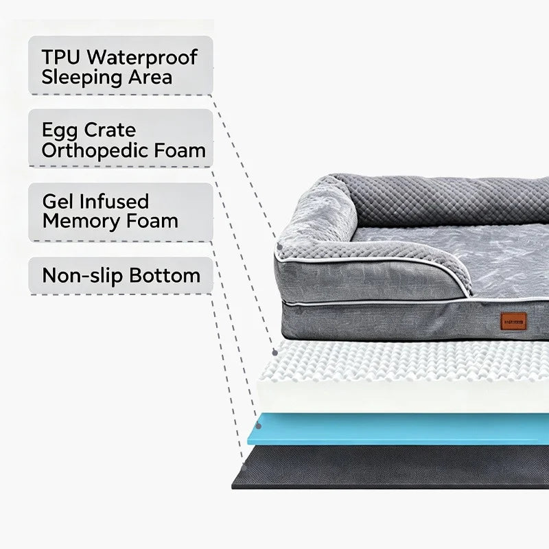 Orthopedic Dog Sofa Bed With Memory Foam And Waterproof Cover
