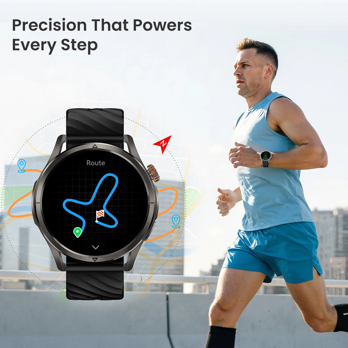 KOSPET Magic R10 GPS Smartwatch With AMOLED Dual Band GNSS