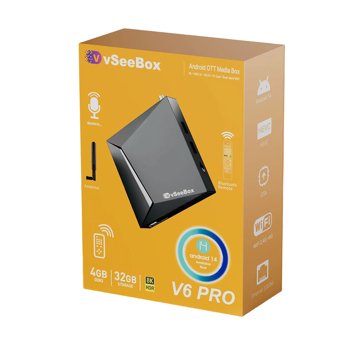 vSeeBox V6 Pro 8K HD Voice Control Official Authorized