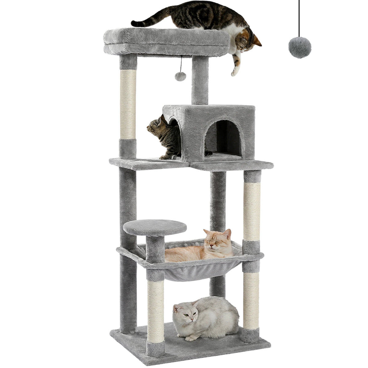 PAWZ Road Indoor Cat Tree With Hammock And Scratching Posts